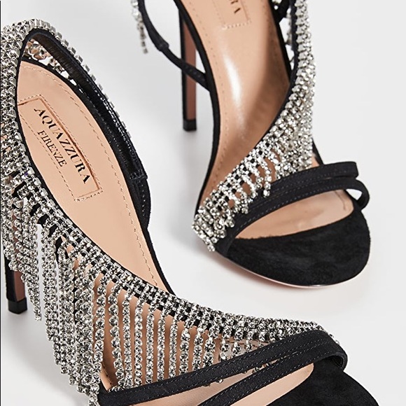 Aquazzura Shoes - Auth Aquazzura Wild Fringe Crystal Sandal 105mm